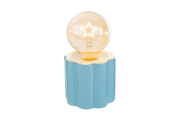 LAMPADA PORCELLANA LED CON STELLA AZZURRO