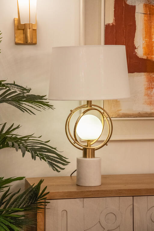 LAMPADA DA TAVOLO CON BASE IN MARMO