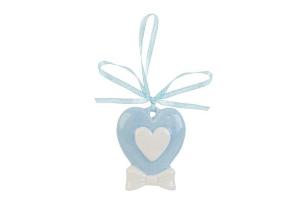 APPENDINO CUORE IN CERAMICA CELESTE