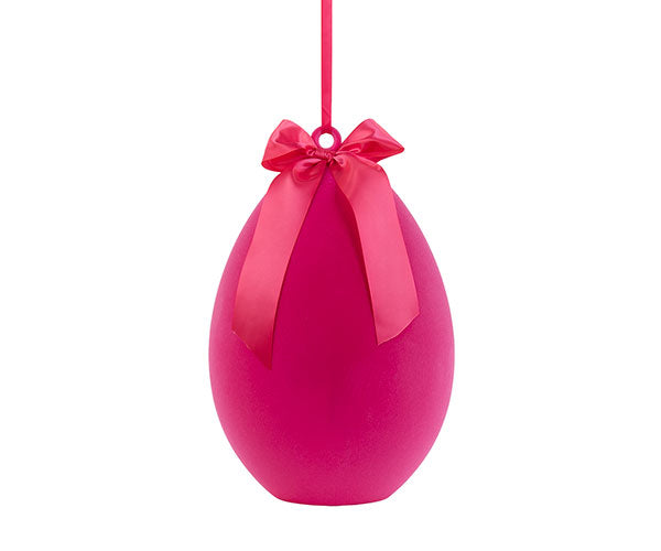 UOVO FLOCCATO IN POLISTIROLO FUXIA (h.40cm)