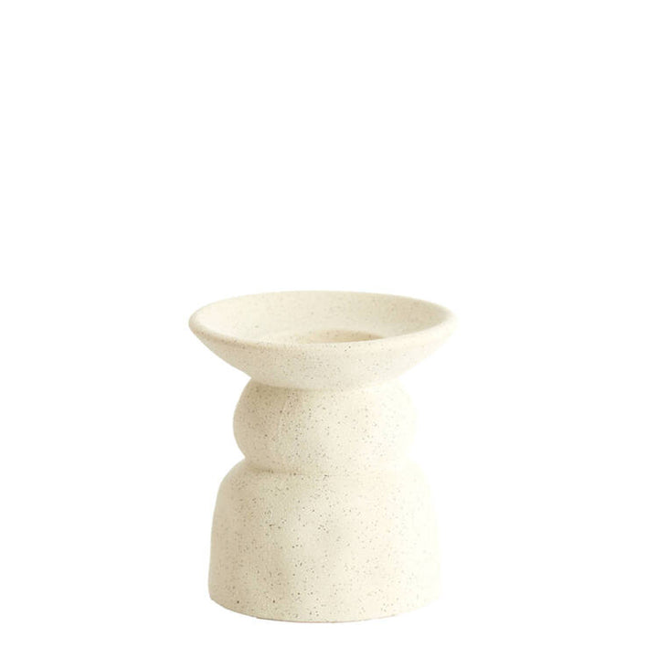 PORTACANDELA CREMA OPACO MEDIUM