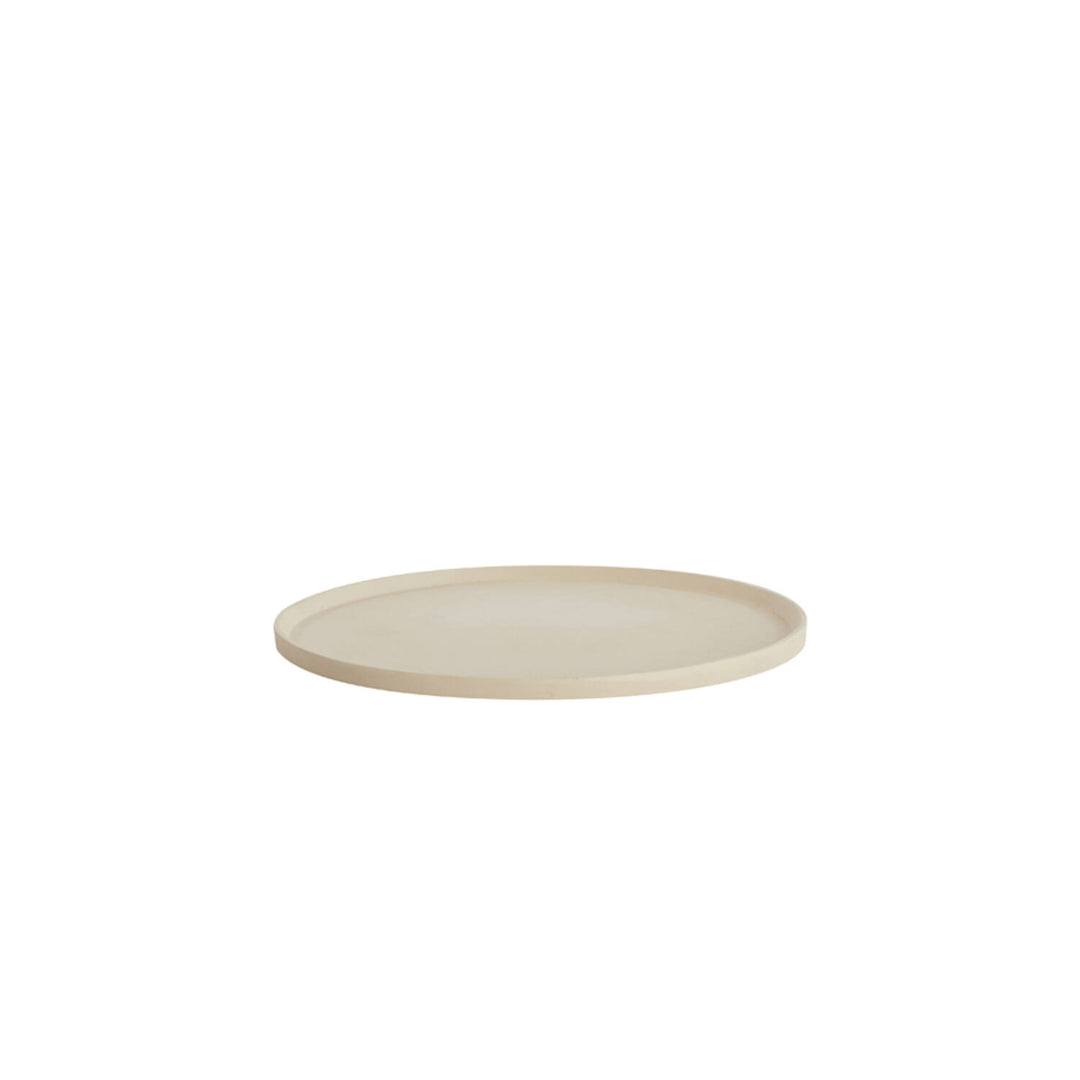 PIATTO ROTONDO IN METALLO CREMA