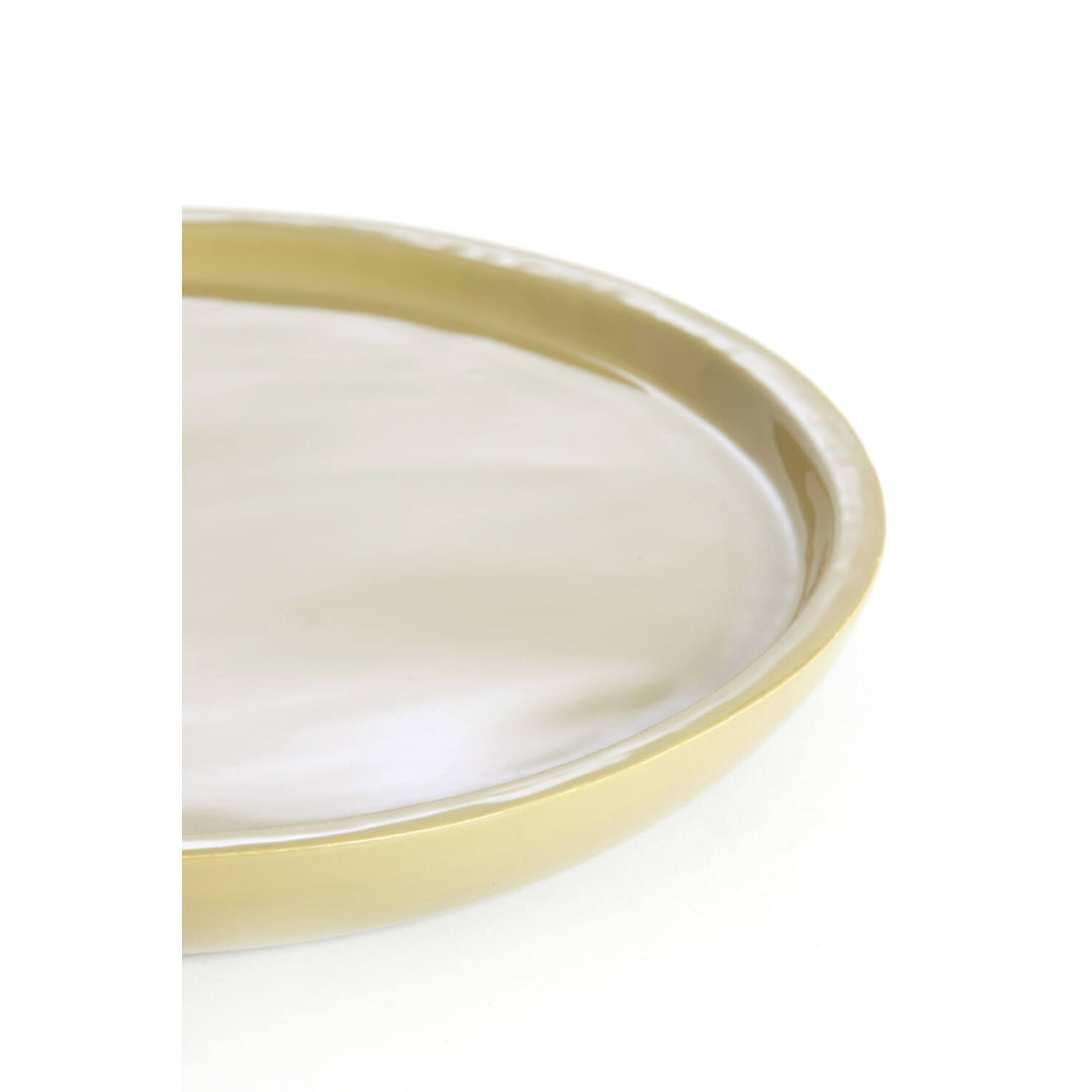 PIATTO DECORATIVO GRIGIO LUCIDO