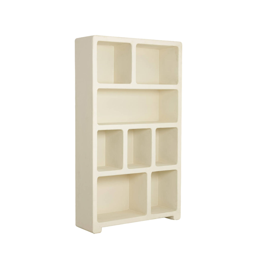 MOBILE APERTO IN LEGNO E INTONACO DI CALCE BEIGE