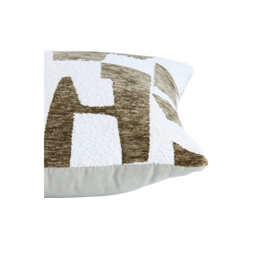 CUSCINO DESIGN VERDE E CREMA