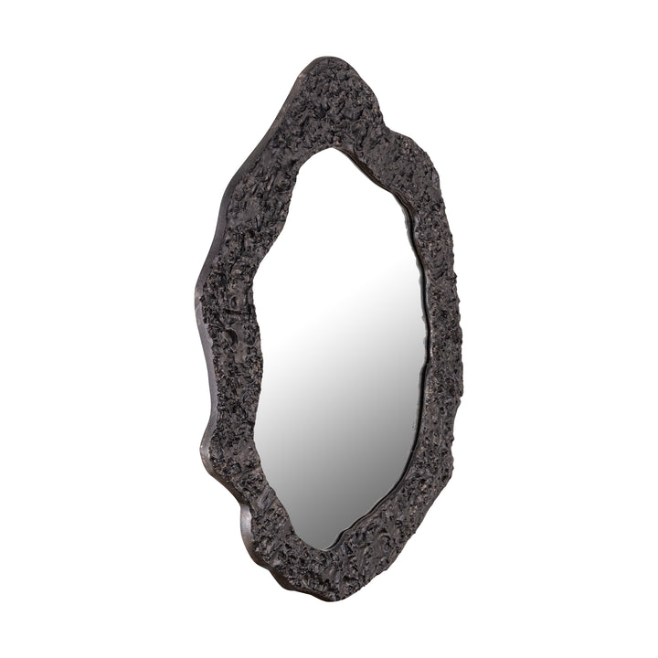 SPECCHIO OVALE NERO