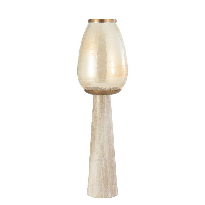 VASO DECORATIVO IN VETRO E MARMO LARGE