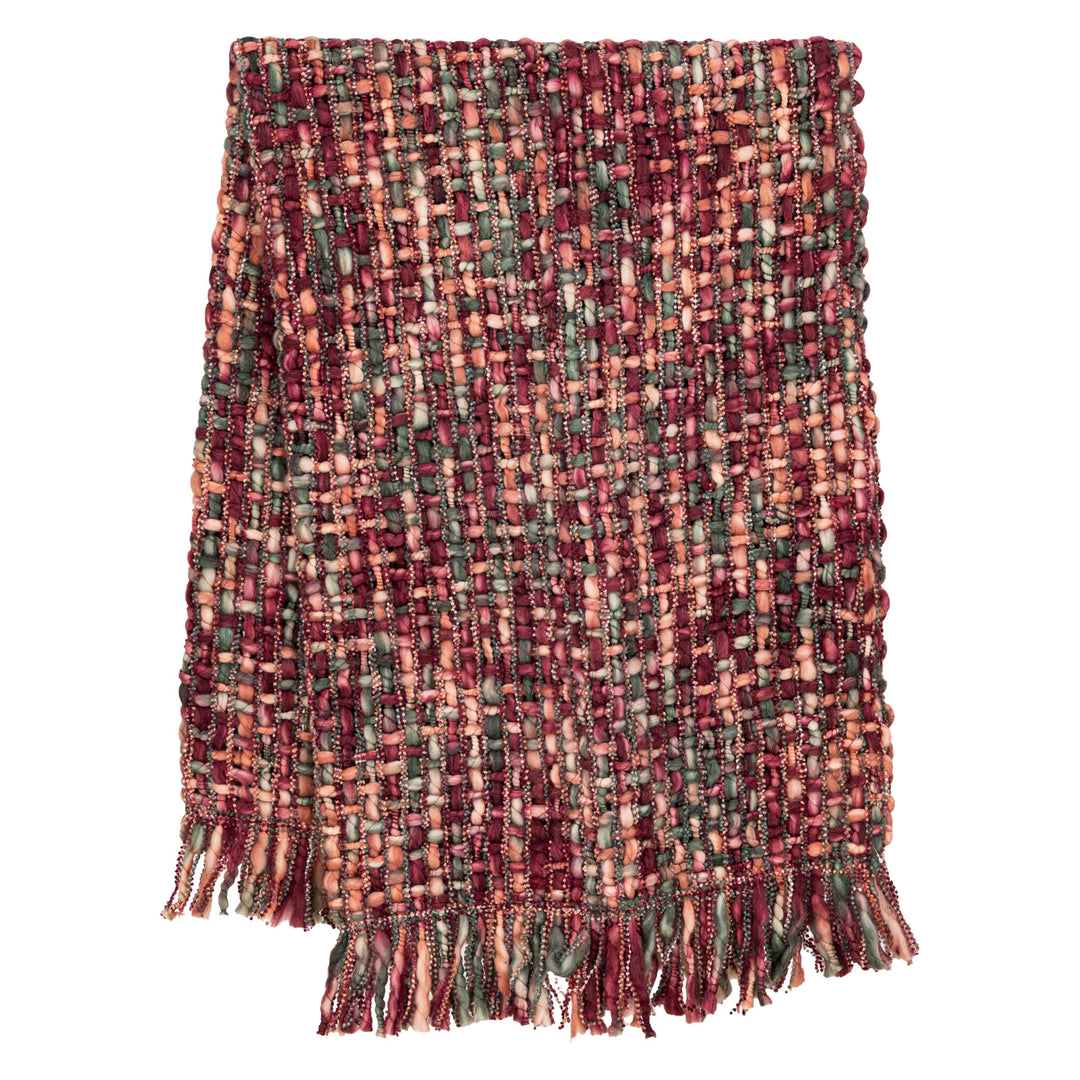 PLAID IN TESSUTO BORDEAUX