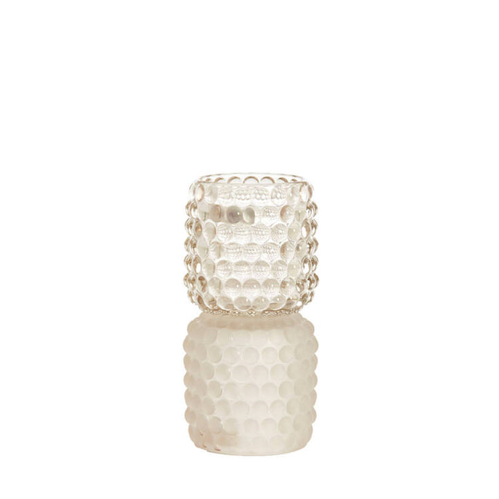 PORTA T-LIGHT BOLLATO BIANCO OPACO SMALL