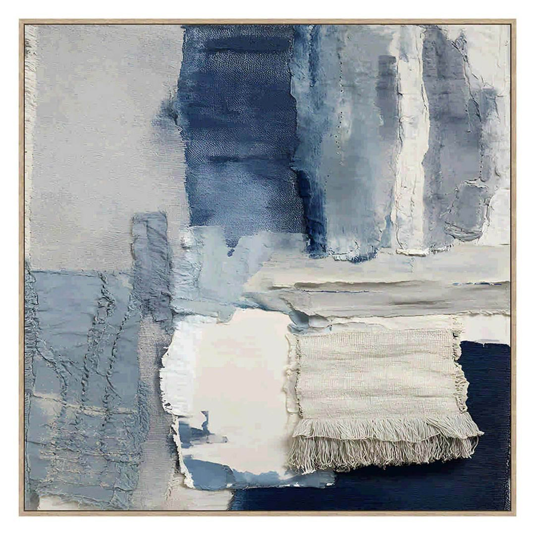 QUADRO DIPINTO A MANO BLU