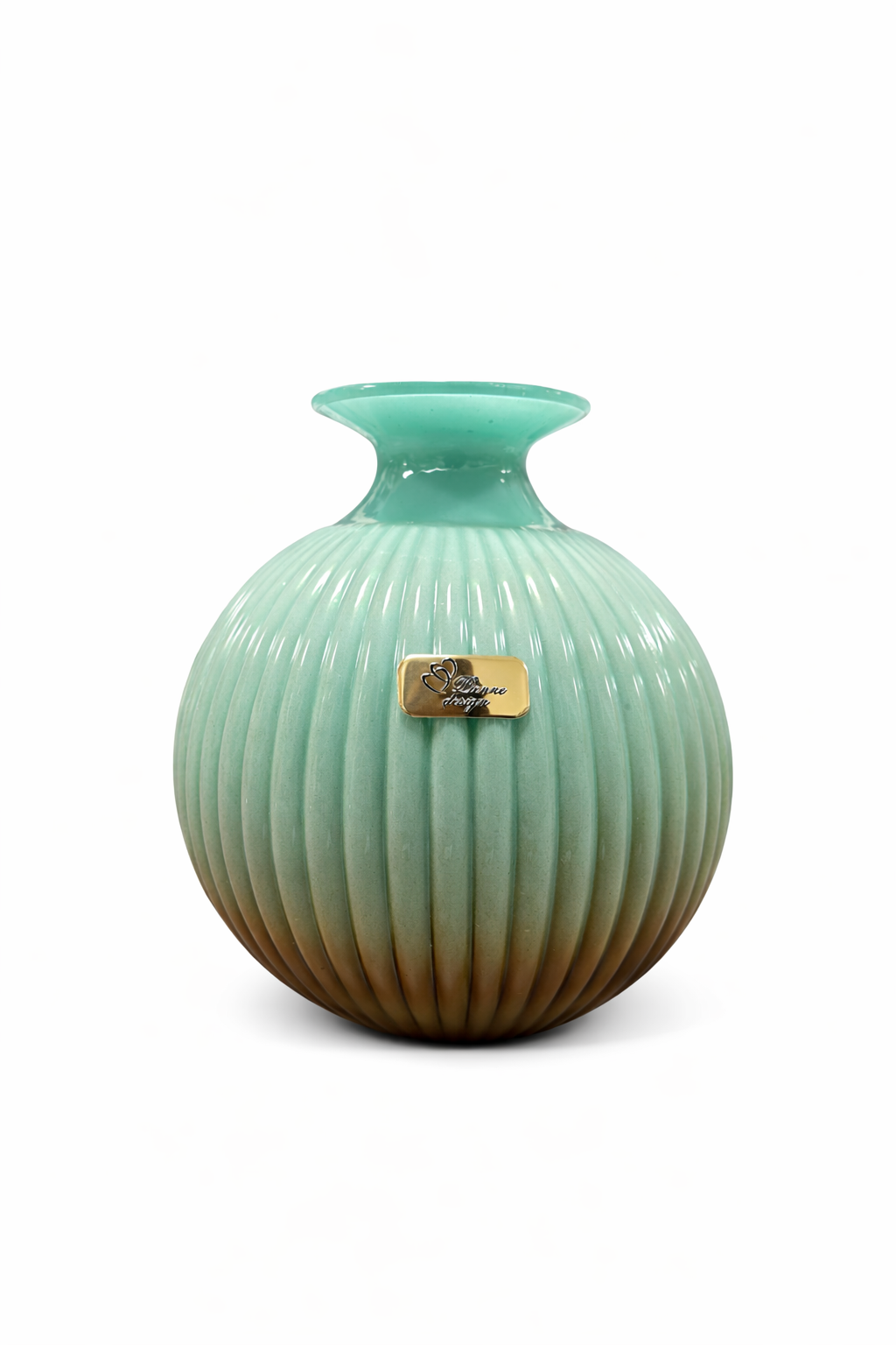 VASO PICCOLO ACQUAMARE E MARRONE
