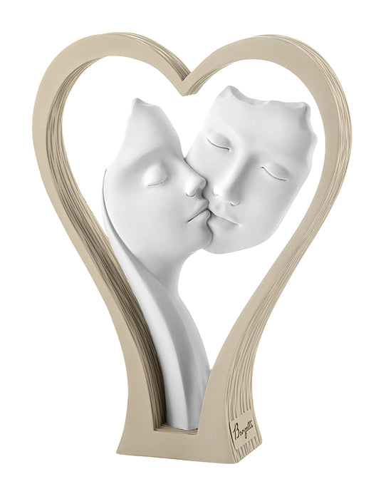 Scultura coppia grande nocciola