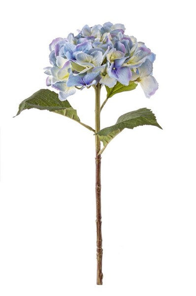 ORTENSIA GIOIOSA AZZURRO H.52 CM IN TESSUTO, PLASTICA E FIL DI FERRO