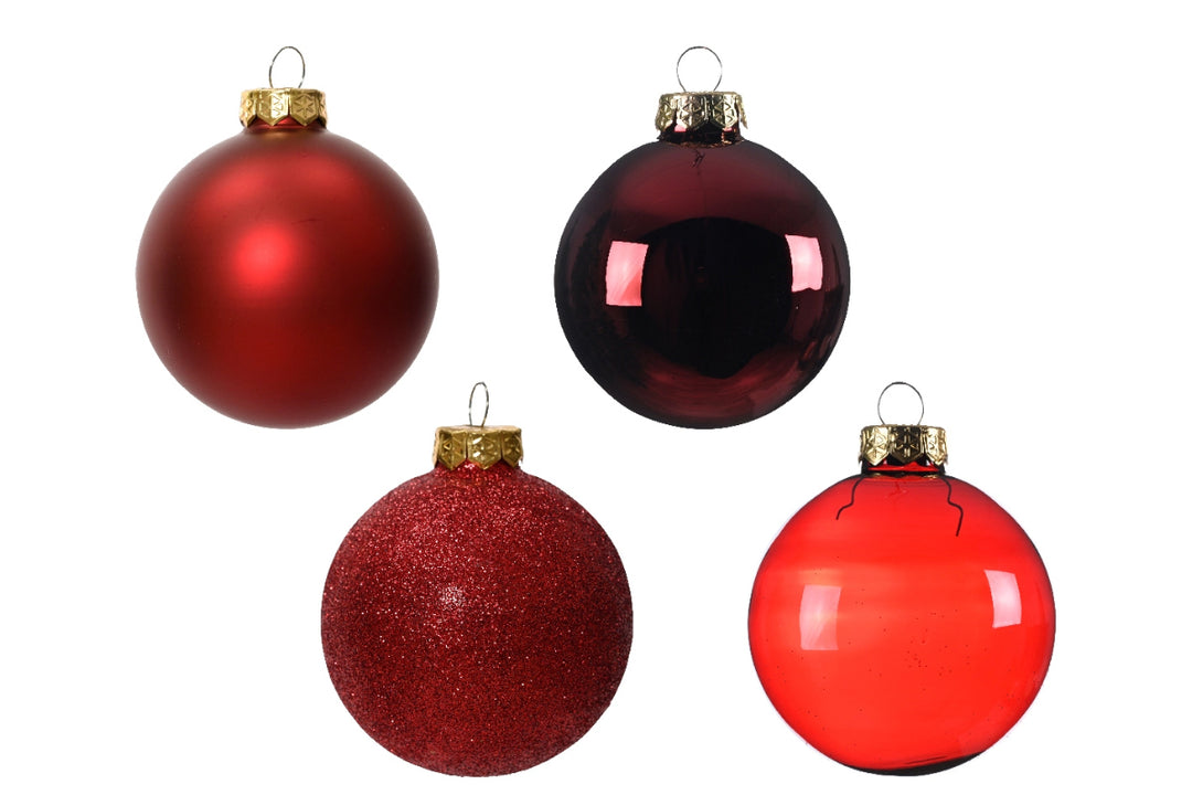 SET 42 PALLINE ROSSO SCURO