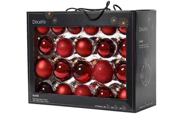 SET 42 PALLINE ROSSO SCURO
