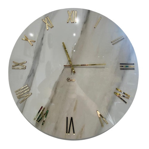 OROLOGIO IN MARMO BIANCO