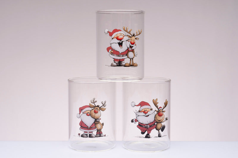 SET 6 BICCHIERI ACQUA NATALIZI