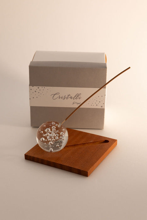 SFERA MEDIA BOLLE PER INCENSO CON BASE