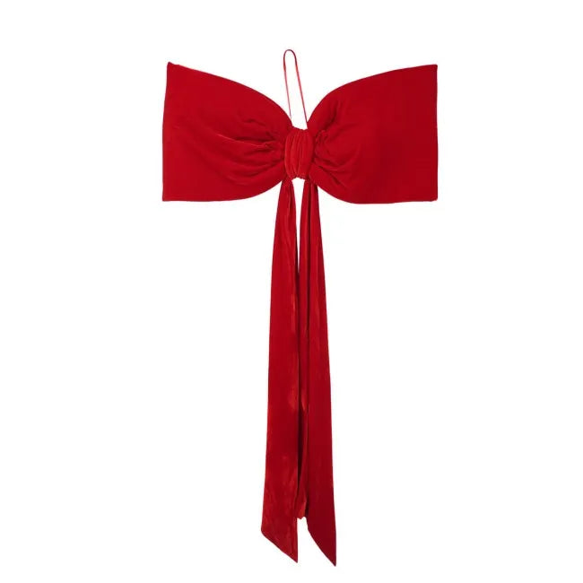 Fiocco in velluto rosso