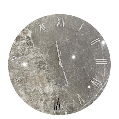 OROLOGIO IN MARMO GRIGIO CHIARO