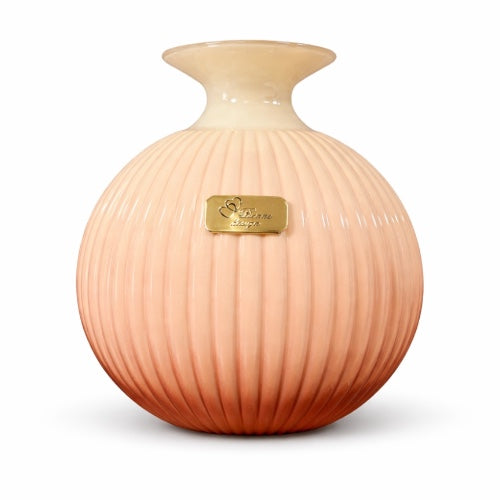 VASO GRANDE CREMA E MARRONE