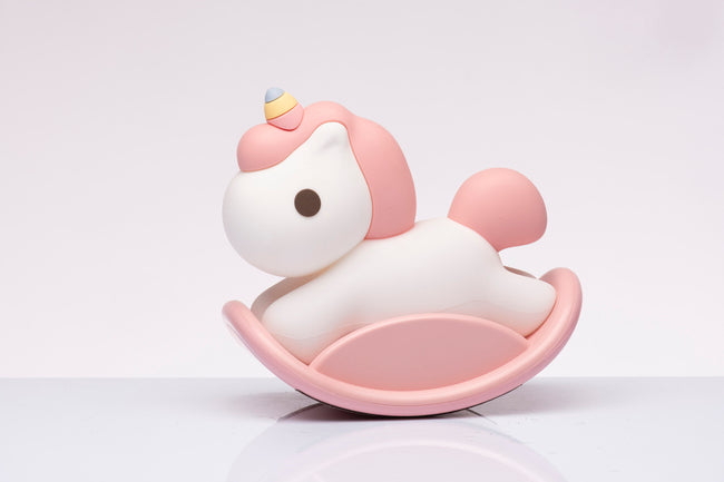 LAMPADA CAVALLO A DONDOLO ROSA IN SILICONE (15x9xh.13cm)