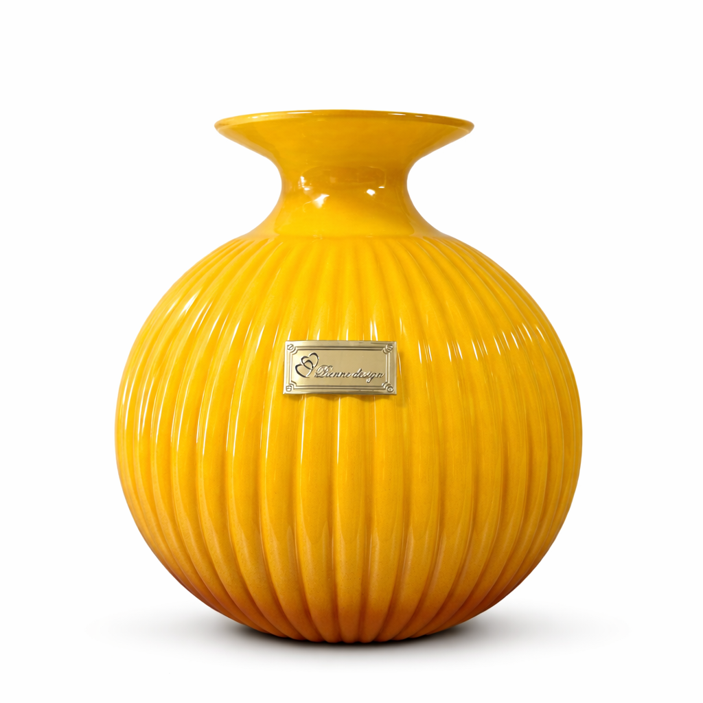 VASO GRANDE GIALLO E MARRONE