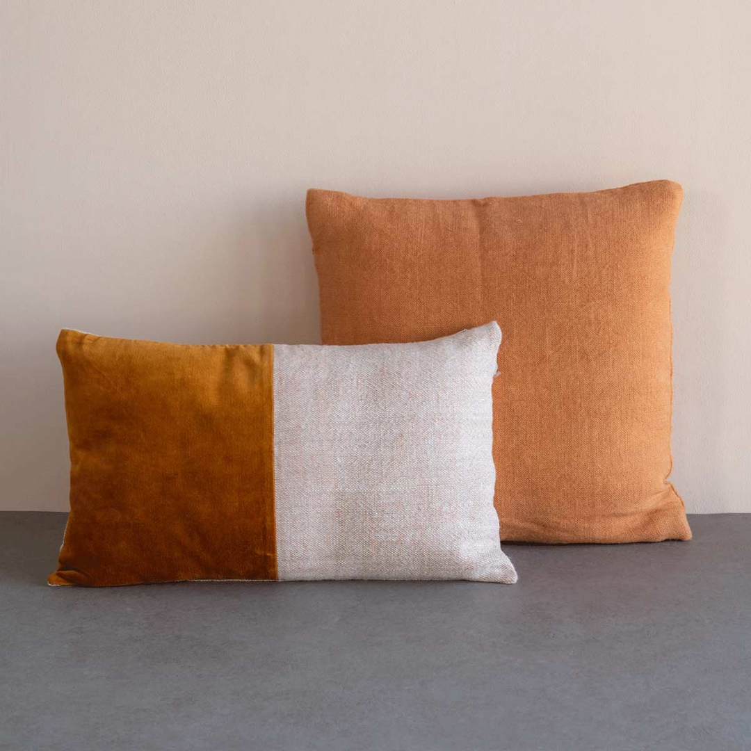 CUSCINO IN COTONE ARANCIONE