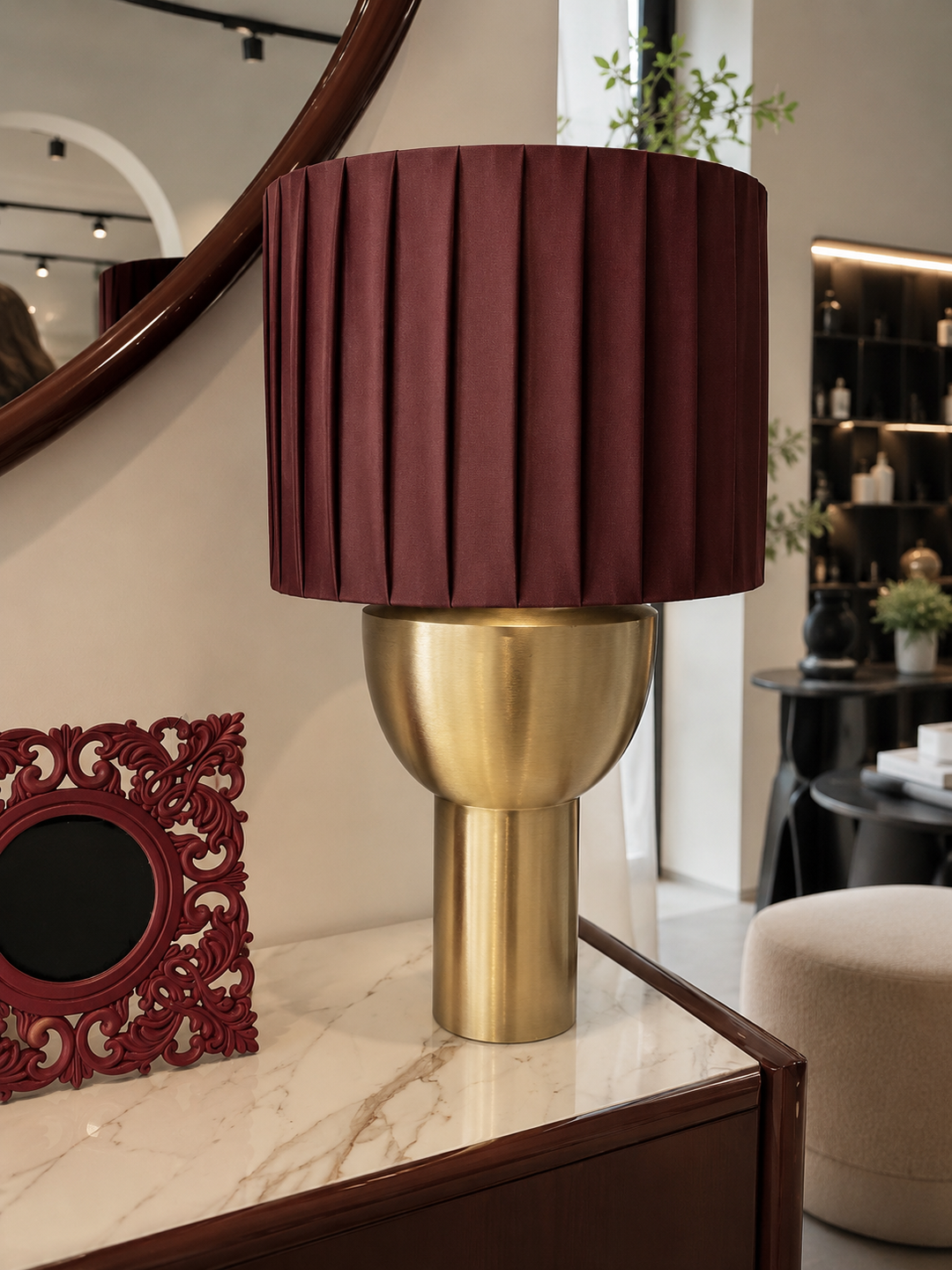 BASE PER LAMPADA IN ORO OPACO CON PARALUME