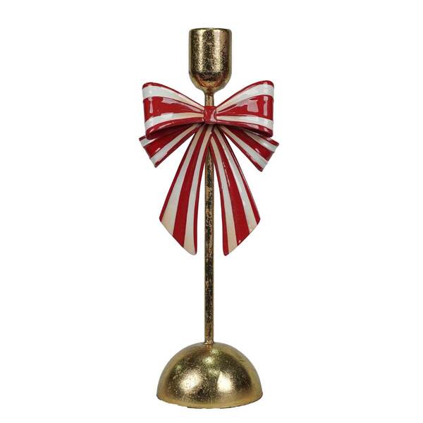 CANDELABRO CON FIOCCO A STRISCE