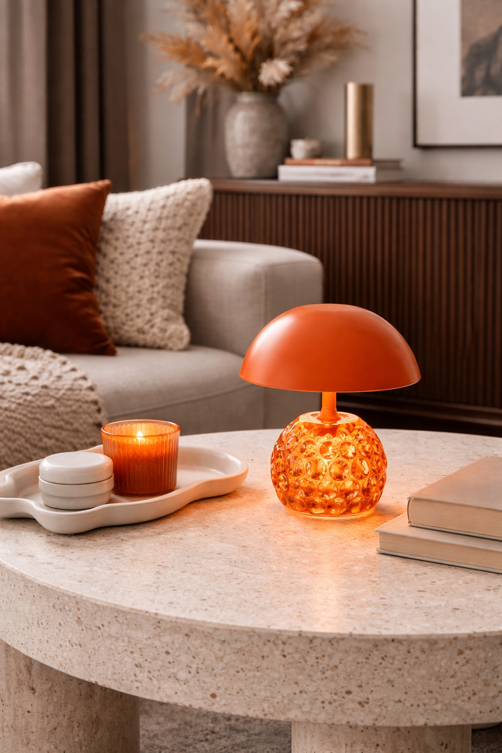 Lampada champignon arancio