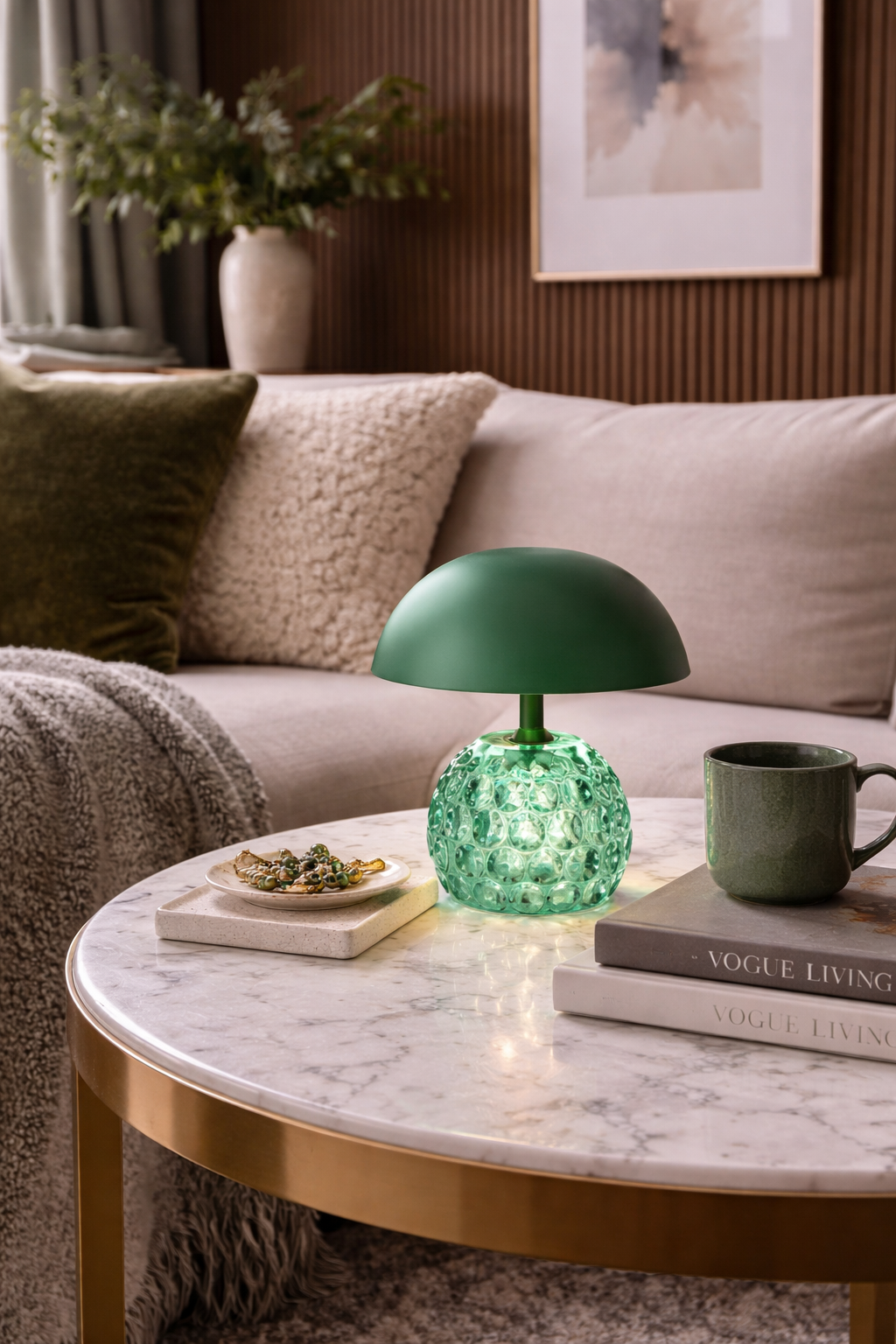 Lampada champignon verde