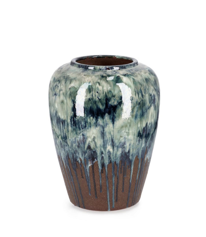 VASO IN TERRACOTTA AZZURRO-BLU LARGE