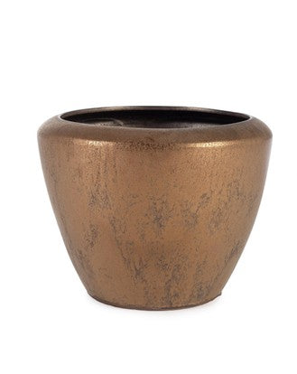 PORTAVASI IN TERRACOTTA SMALTATA BRONZO LARGE