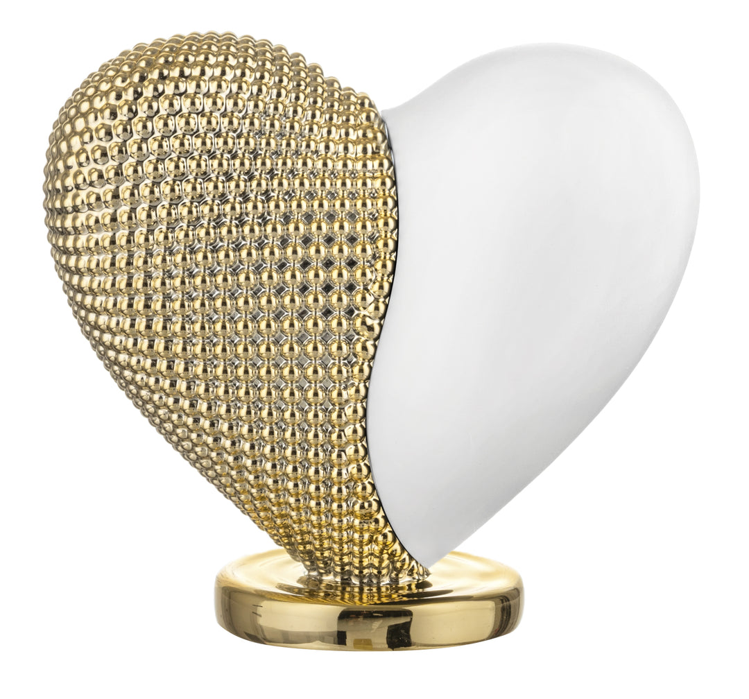 SCULTURA CUORE PICCOLO ORO