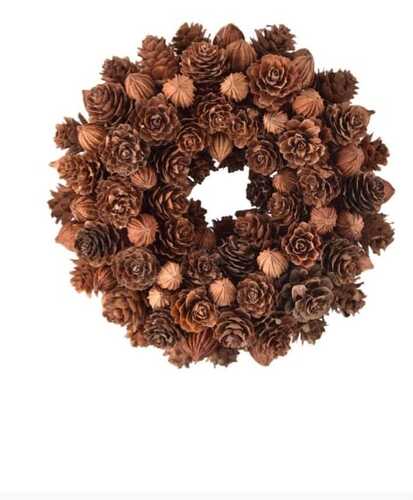 CORONA GRANDE CON CARDAMOMO E PIGNETTE NATURALE (diam.22cm)