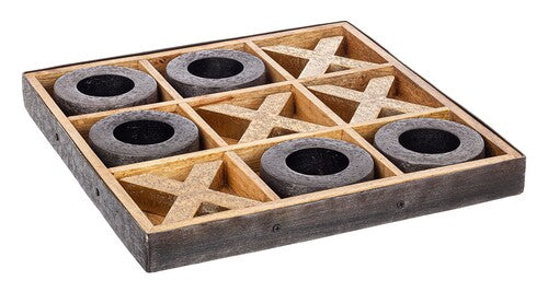 DECORAZIONE TRIS FORTUNE STRUTTURA IN LEGNO (O e X IN ALLUMINIO) (37x37x4hCM)