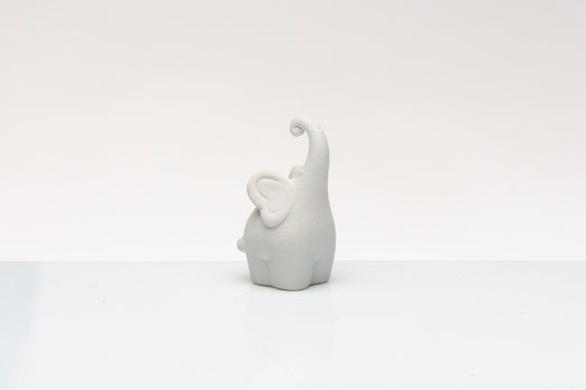 ELEFANTE PORTANELLI BIANCO IN CERAMICA PICCOLO (h.8cm)
