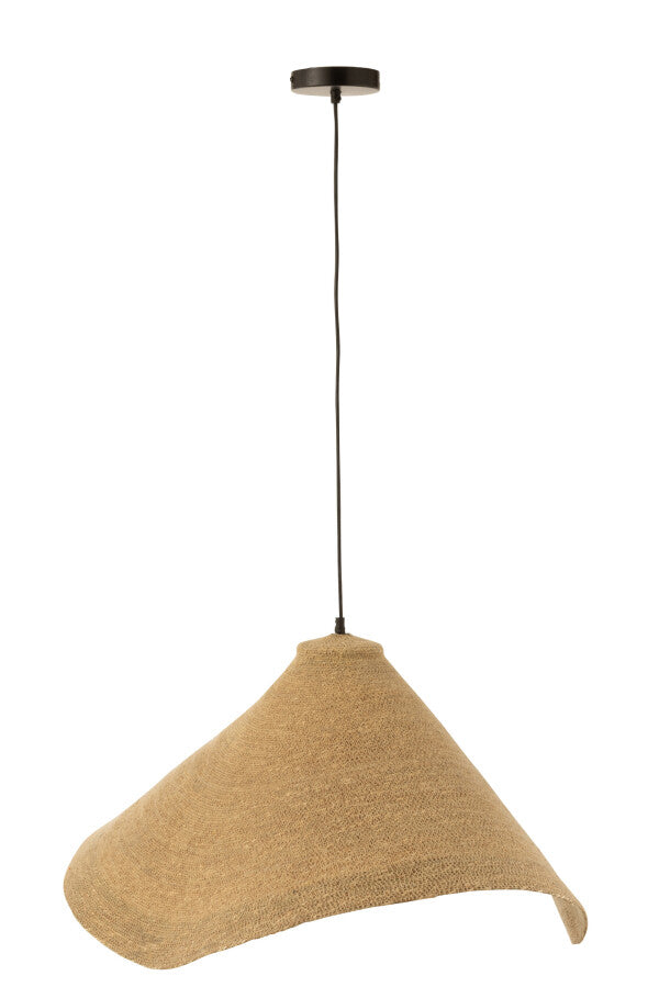 LAMPADA A SOSPENSIONE CONO IN GIUNCO DI MARE