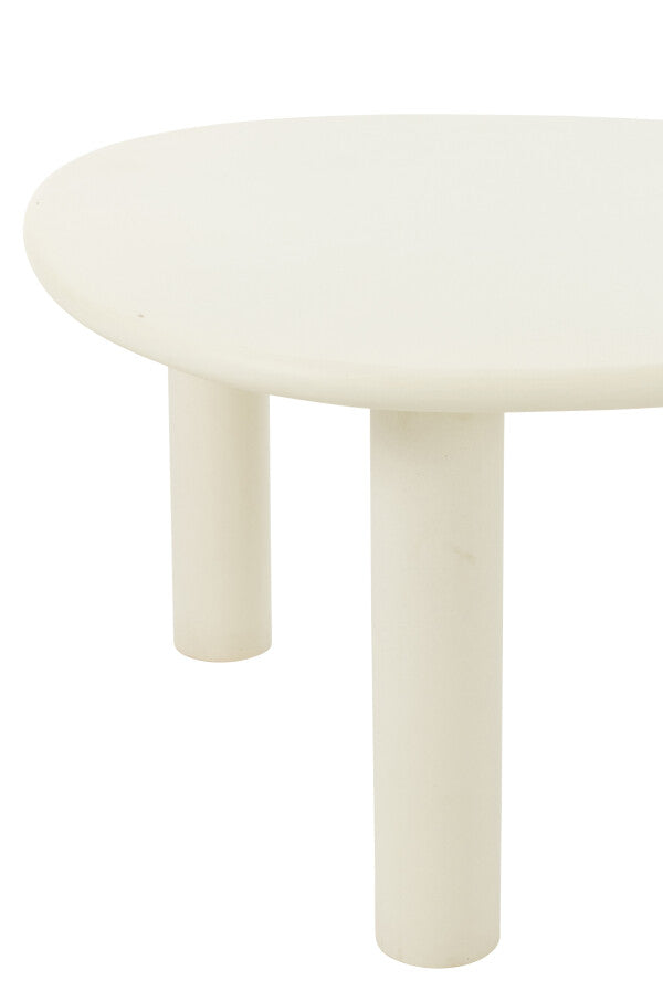 TAVOLINO BASSO IN LEGNO BIANCO (75x66x38cm)