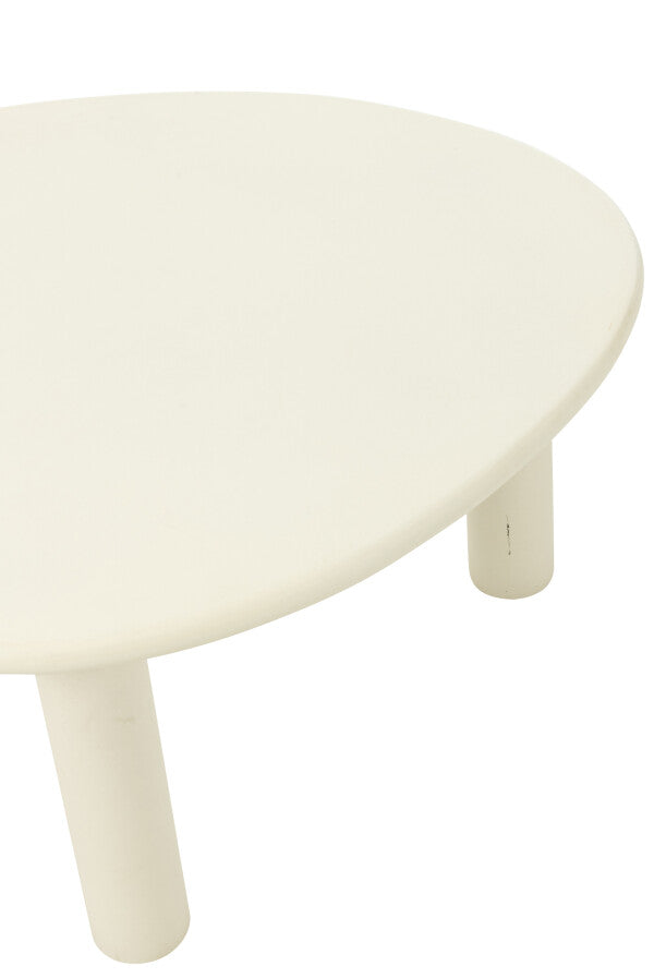 TAVOLINO BASSO IN LEGNO BIANCO (75x66x38cm)