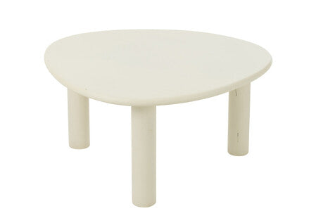 TAVOLINO BASSO IN LEGNO BIANCO (75x66x38cm)