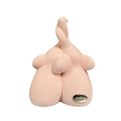 COPPIA ELEFANTINI ROSA GRES