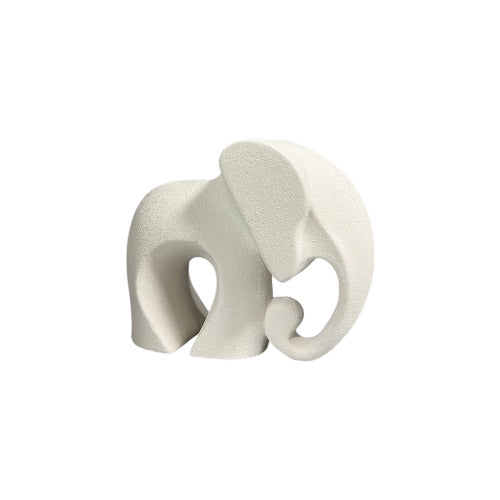 ELEFANTE STILIZZATO PICCOLO BIANCO