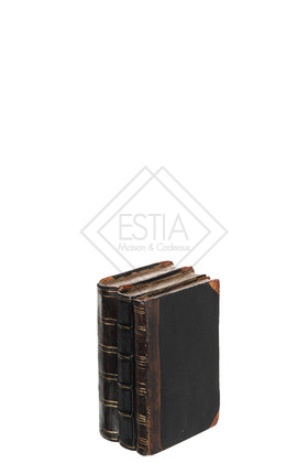 Libri Resina Nero/Marrone Small 11x14x20