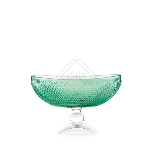 ALZATA IN VETRO GRANDE VERDE (19,5x11x12,5cm)