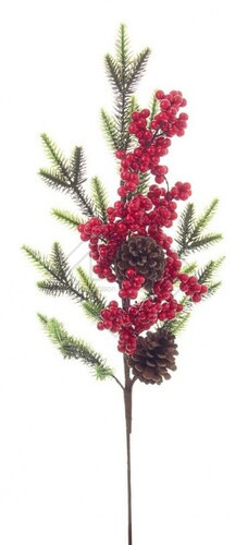 PICK JENNIE BACCHE ROSSE C-PIGNA GHIACCHIO H.63CM