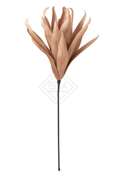 Fiore Foglie Lunghe 1 Testa Eva Rosa Nude (90X21X15CM)