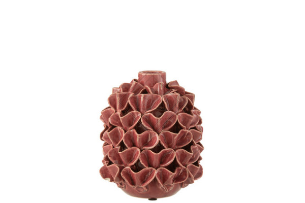 Vaso Fiore Deco Ceramica Rosa (14X14X17CM)