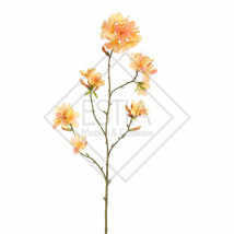 RAMO CON FIORI DI RODENDRO IN SETA GIALLO (h.116cm)